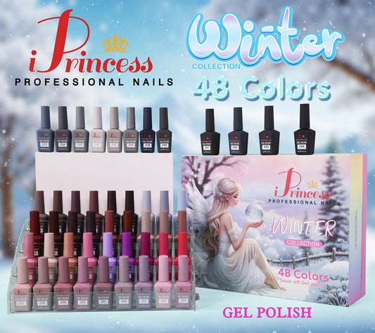 iPrincess Winter 3 in 1 Gel, Polish n Powder Collection : 48 Colors with 3 Sample Book : Free Shipping