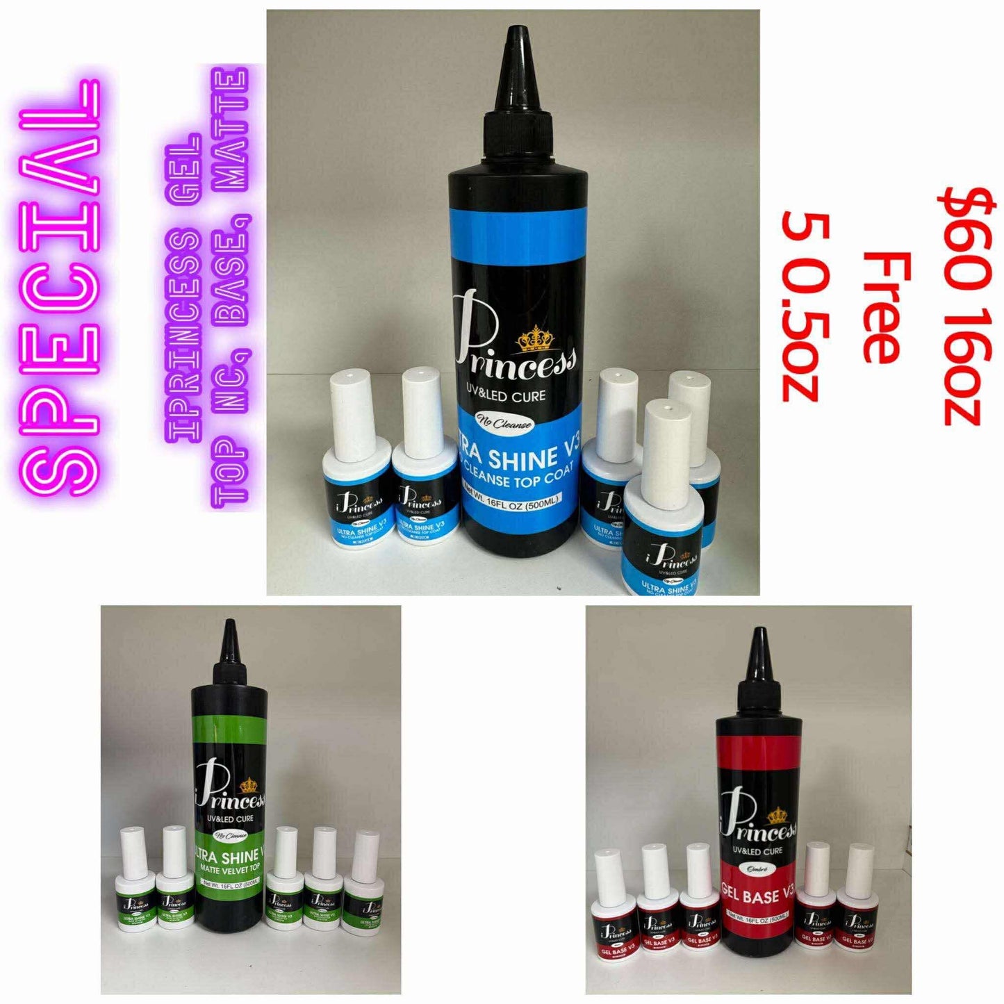 iPrincess Gel Top Base Matte V3