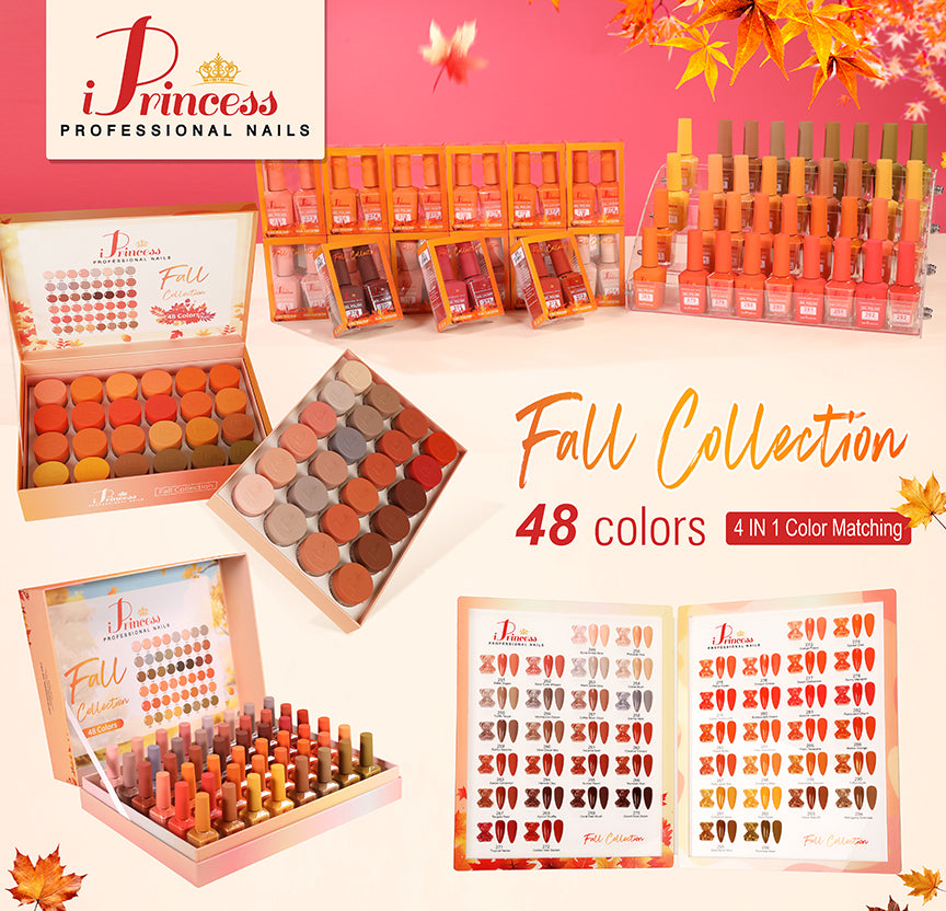 iPrincess Fall Duo Gel n Polish Only Collection : 48 Colors with 2 Sample Book - Free Shipping