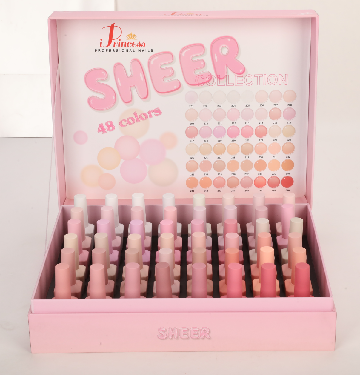 iPrincess Sheer Gel Only Collection Kit : 48 Colors with 1 Sample Book - Free Shipping