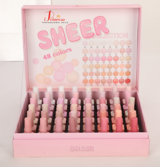iPrincess Sheer Gel Only Collection Kit : 48 Colors with 1 Sample Book - Free Shipping
