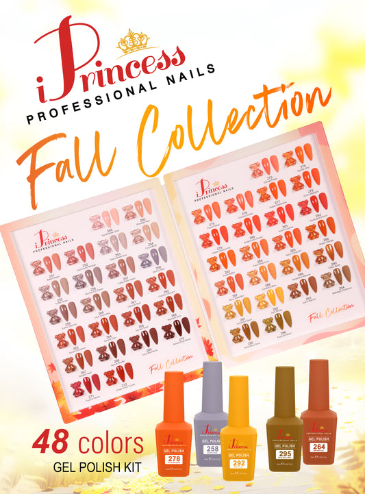 iPrincess Fall Gel Only Collection Kit : 48 Colors with 1 Sample Book - Free Shipping