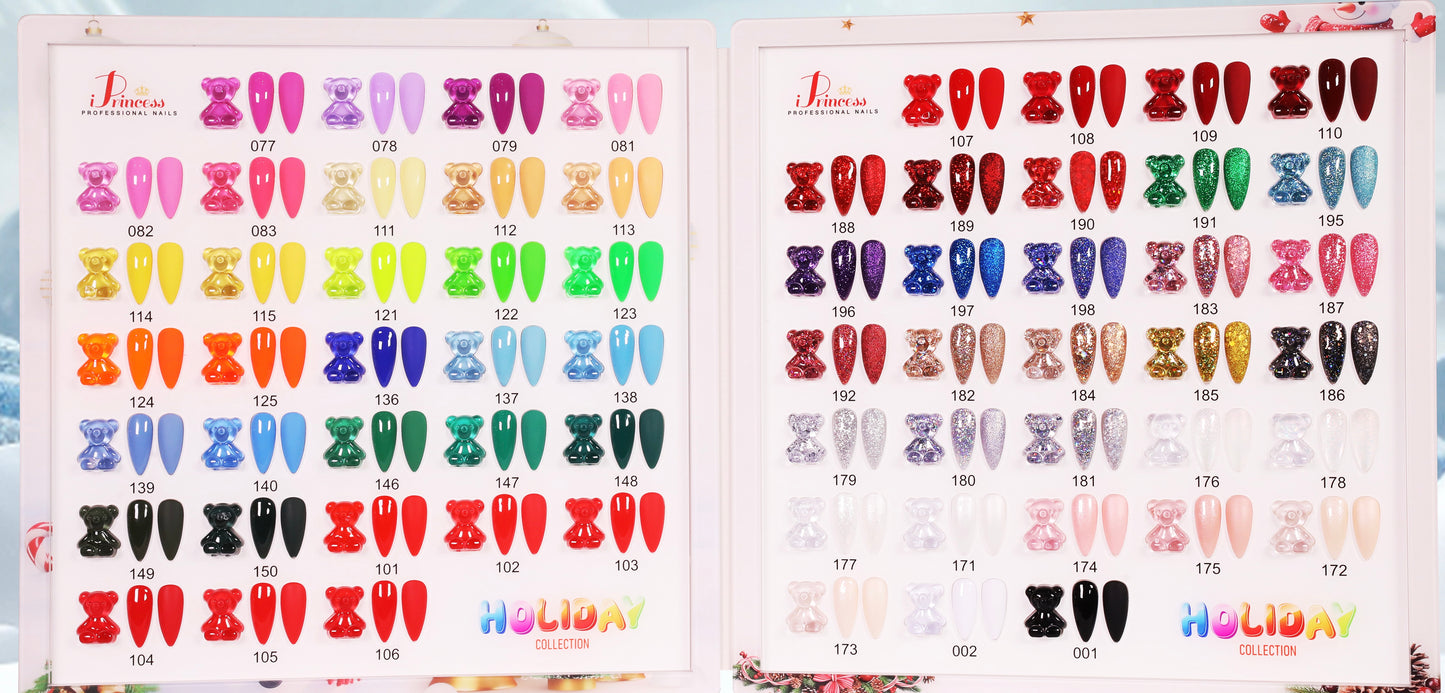 iPrincess Duo Gel n Polish 0.5oz Only : 64 Colors Holiday Collection