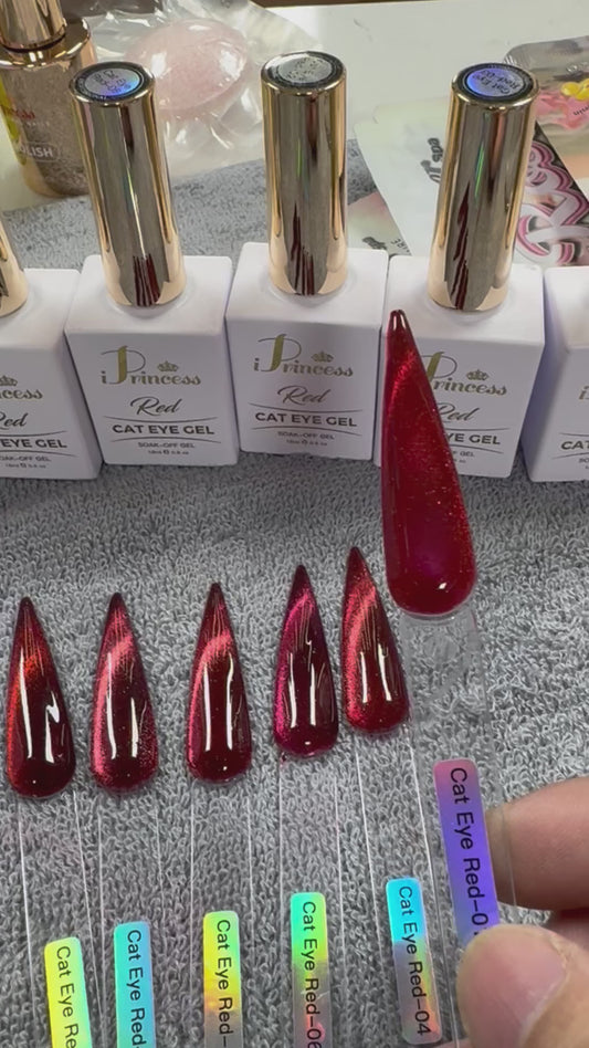 iPrincess Red Cateyes - 6 Colors Plus Color Sample