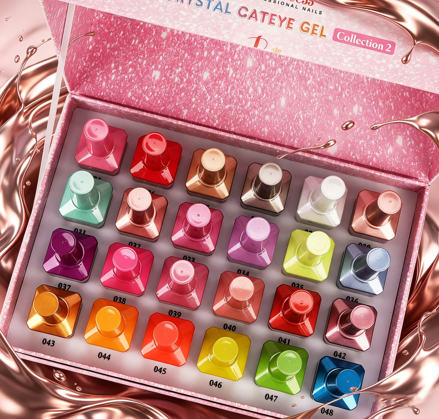 iPrincess Crystal Cateyes Gel 25-48 Only Collection 2 Kit : 24 Colors with 1 Sample Book - Free Shipping (Copy)