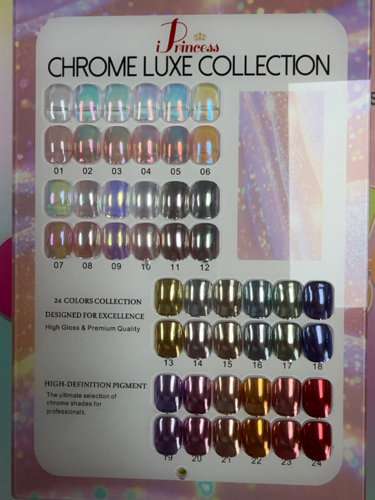 iPrincess Luxe Collection Chrome 1g Each - Set 24 Colors - Plus 1 Sample