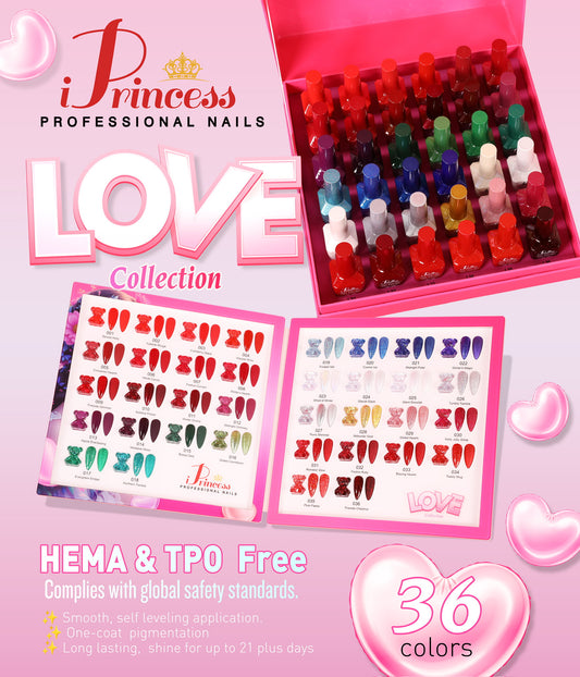 iPrincess Love Gel Only Collection Kit : 36 Colors with 2 Sample Book - Free Shipping