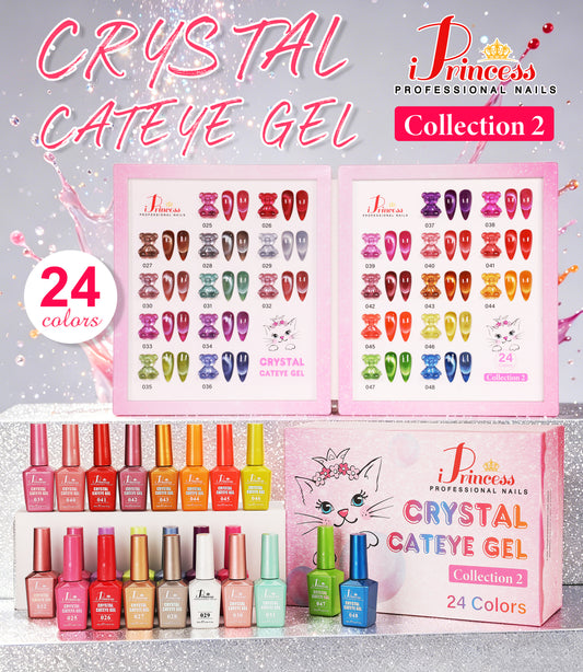 iPrincess Crystal Cateyes Gel 25-48 Only Collection 2 Kit : 24 Colors with 1 Sample Book - Free Shipping (Copy)