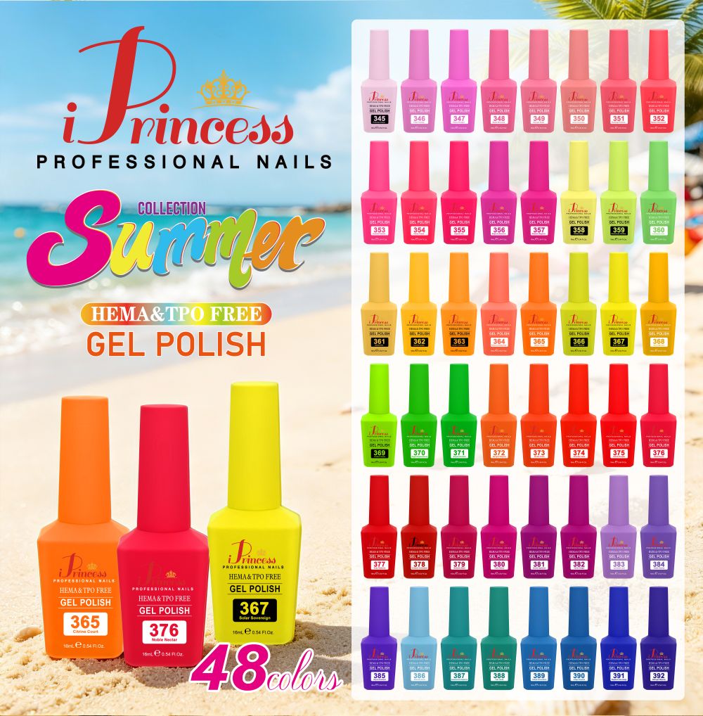 iPrincess Summer Gel Only Collection Kit : 48 Colors with 1 Sample Book - Free Shipping