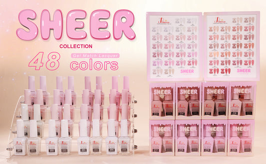 iPrincess Sheer Duo Gel n Polish Only Collection : 48 Colors with 2 Sample Book - Free Shipping