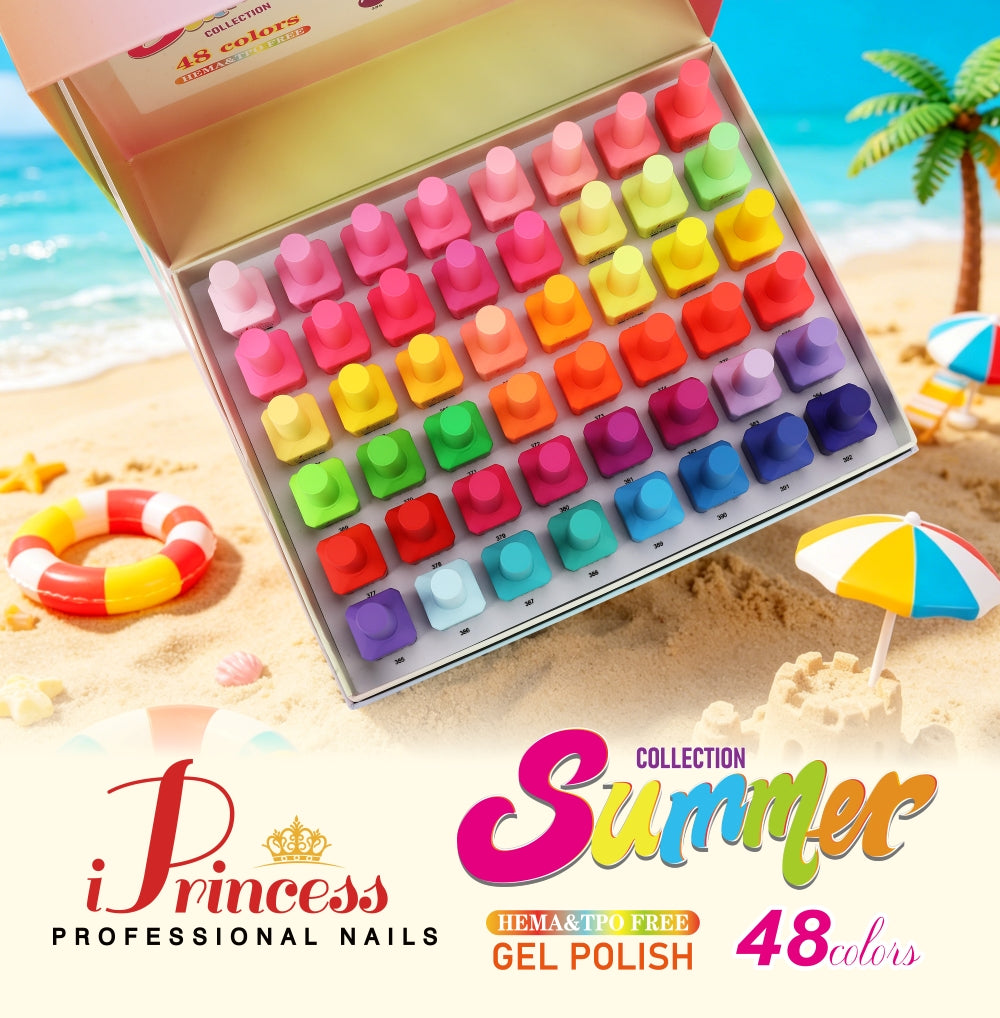 iPrincess Summer Gel Only Collection Kit : 48 Colors with 1 Sample Book - Free Shipping